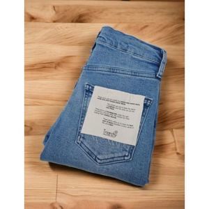 NWT Triarchy Jeans Candiani Denim High Rise‎ Blue Stretch Denim Size 25 Organic